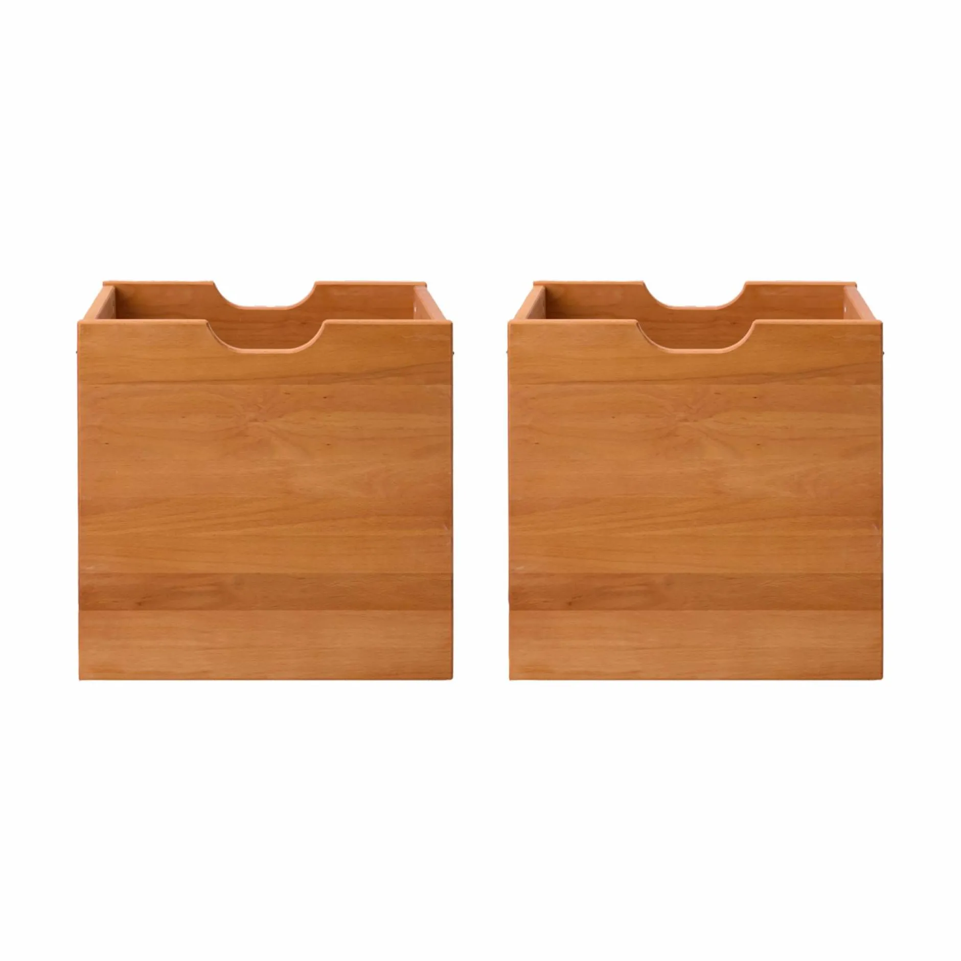 Meubles D'Entrée>Camif Lot de 2 cubes de rangement bois massif Cyriel - Hêtre Massif