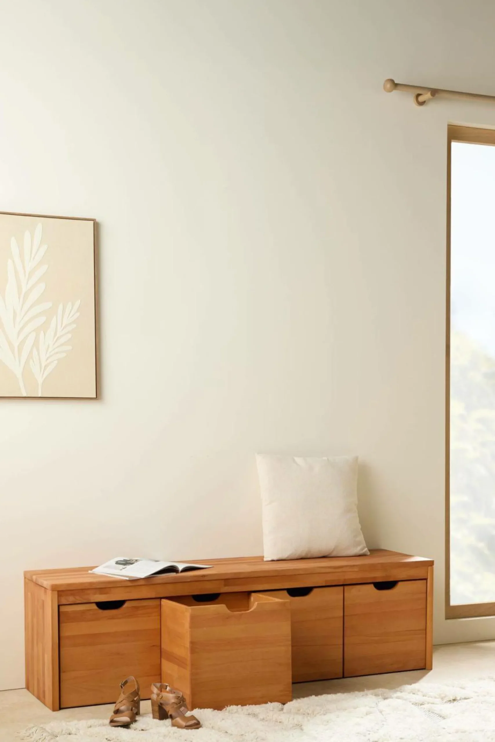 Meubles D'Entrée>Camif Lot de 2 cubes de rangement bois massif Cyriel - Hêtre Massif