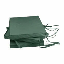 Accessoires Transats>Camif Lot de 4 Galettes de Chaises de Jardin Recyclé Heva - Vert Fougère