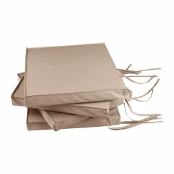 Accessoires Transats>Camif Lot de 4 Galettes de Chaises de Jardin Recyclé Heva - Sable