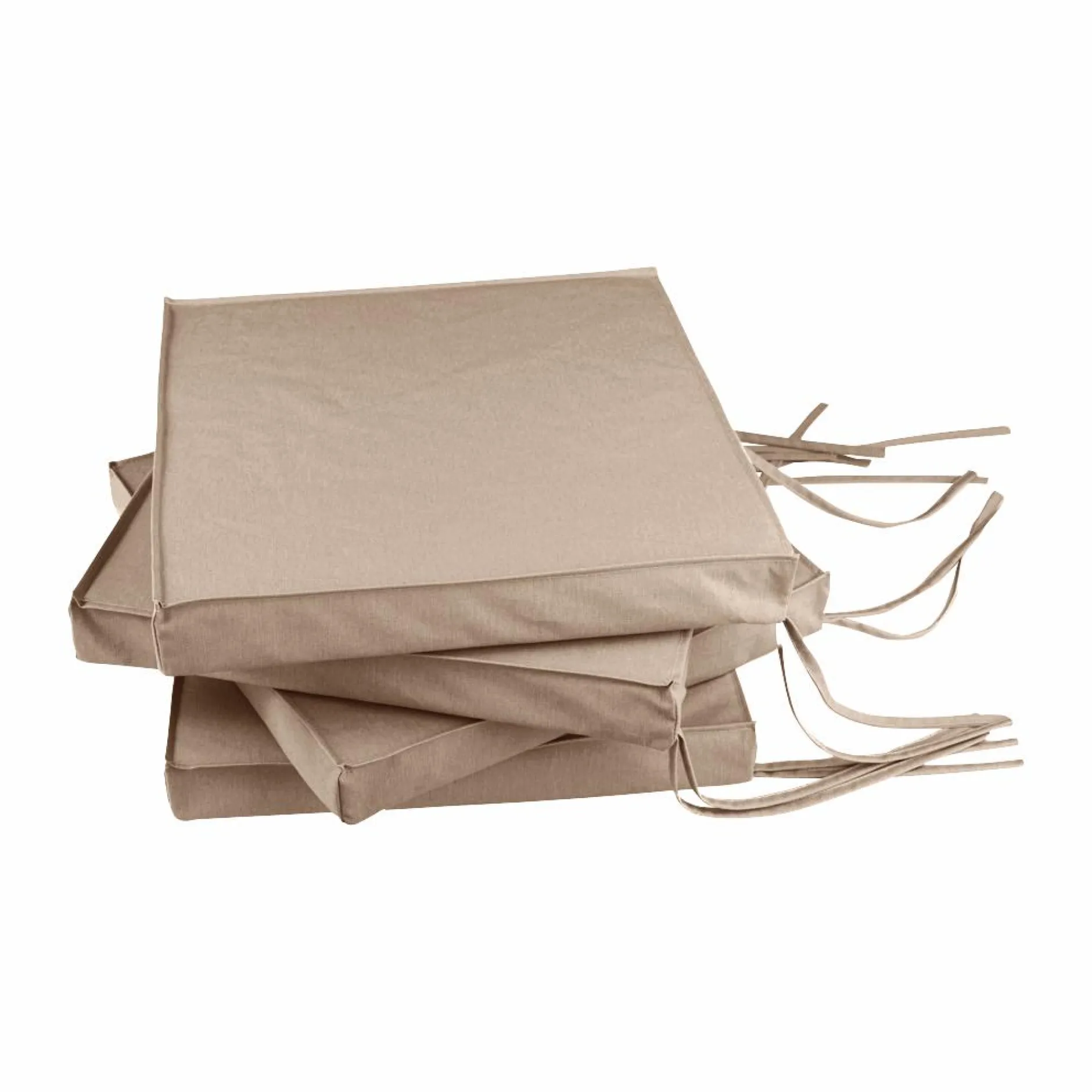 Accessoires Transats>Camif Lot de 4 Galettes de Chaises de Jardin Recyclé Heva - Sable