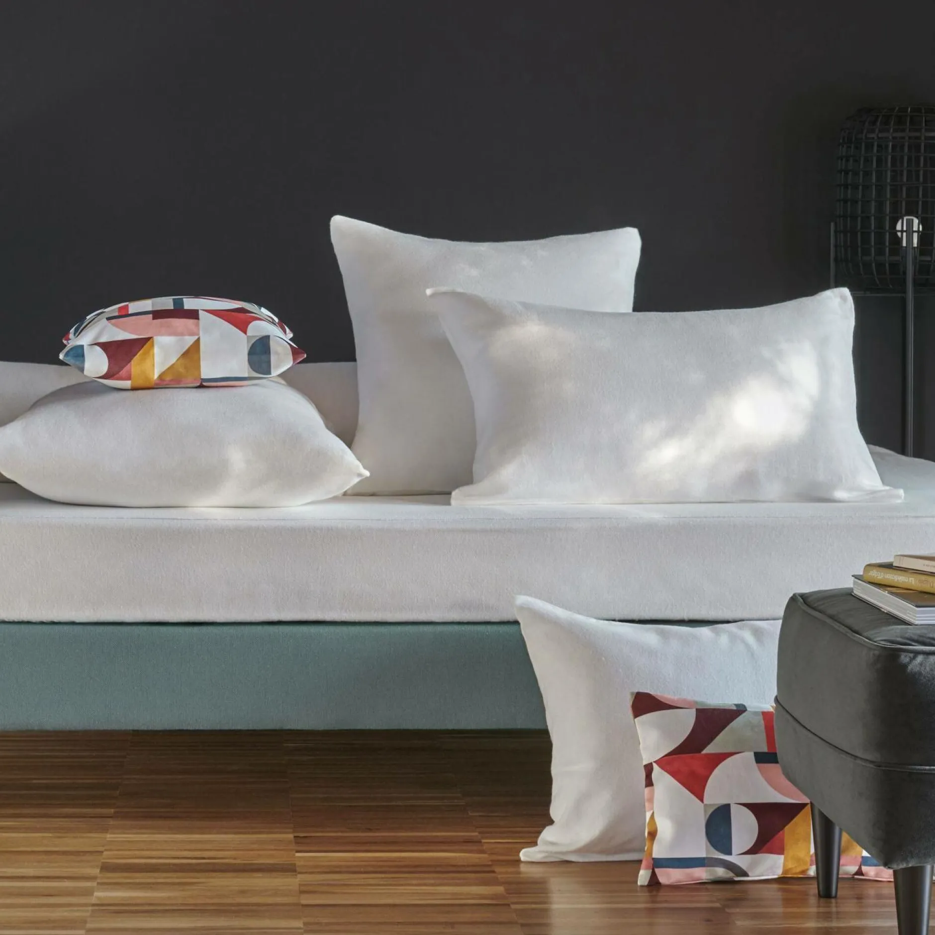 Protèges Oreillers|Protèges Oreillers>Camif Lot de 2 protège oreillers molleton coton bio Mona - 65 x 65 cm