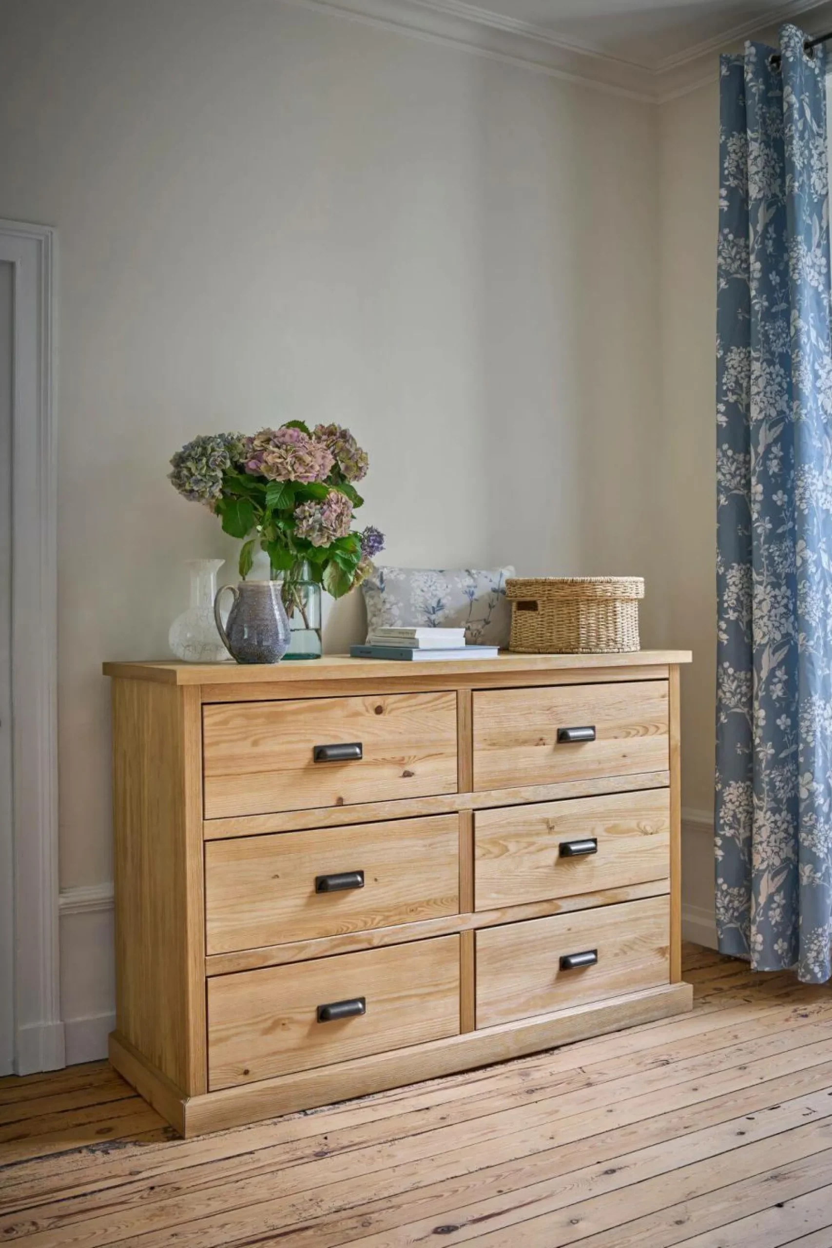 Rideaux Et Voilage|Rideaux Et Voilage>Camif Lot de 2 rideaux coton Passerage - - 135 x 260 cm Bleu