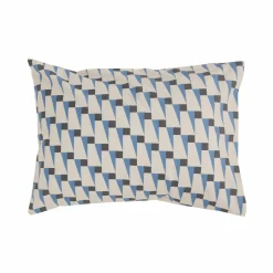 Taies D'Oreiller>Camif Lot de 2 taies d'oreiller coton bio Nautique Urbain - - 50 x 70 cm Bleu Gris