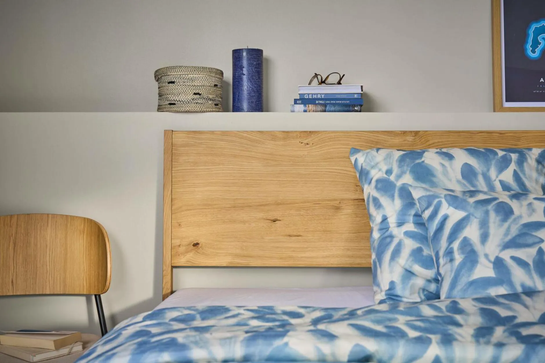 Taies D'Oreiller>Camif Lot de 2 taies d'oreiller coton lin Plantain - - 50 x 70 cm Ecru/Bleu gris