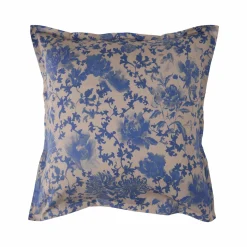 Taies D'Oreiller>Camif Lot de 2 taies d'oreiller satin Shanghai - - 65 x 65 cm Ecorce/Bleu nautique