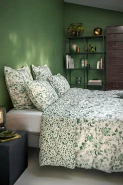 Taies D'Oreiller>Camif Lot de 2 taies d'oreiller satin Pondichéry - - 50 x 75 cm Vert feuille