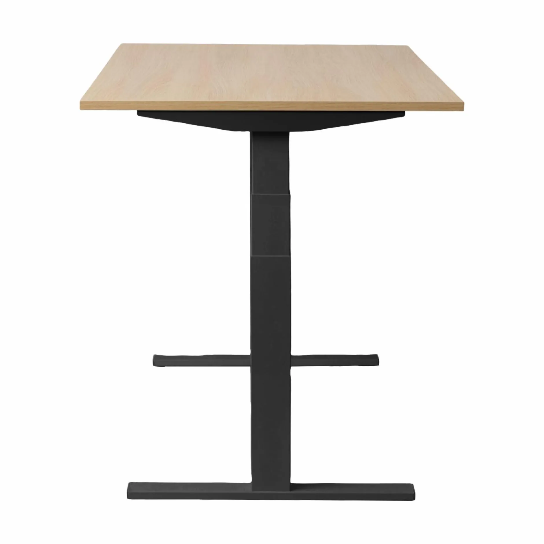 Bureaux>Camif MAKIBA Bureau électrique assis-debout ergonomique Marley - - 120 x 70 cm Plateau Bois Clair/Pieds Noirs