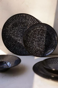 Assiettes|Assiettes>Camif MARIA PT TERRACOTA Lot de 6 Assiettes creuses Canelé Anadia