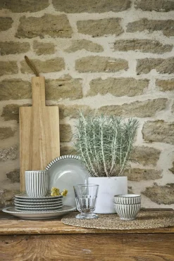 Assiettes|Assiettes>Camif MARIA PT TERRACOTA Lot de 6 Assiettes plates Canelada