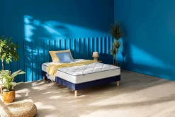 Ensembles 90 X 190 Cm|Ensembles 160 X 200 Cm>Camif MERINOS Ensemble sommier et matelas Sweety - - 140 x 190 cm Bleu Nuit