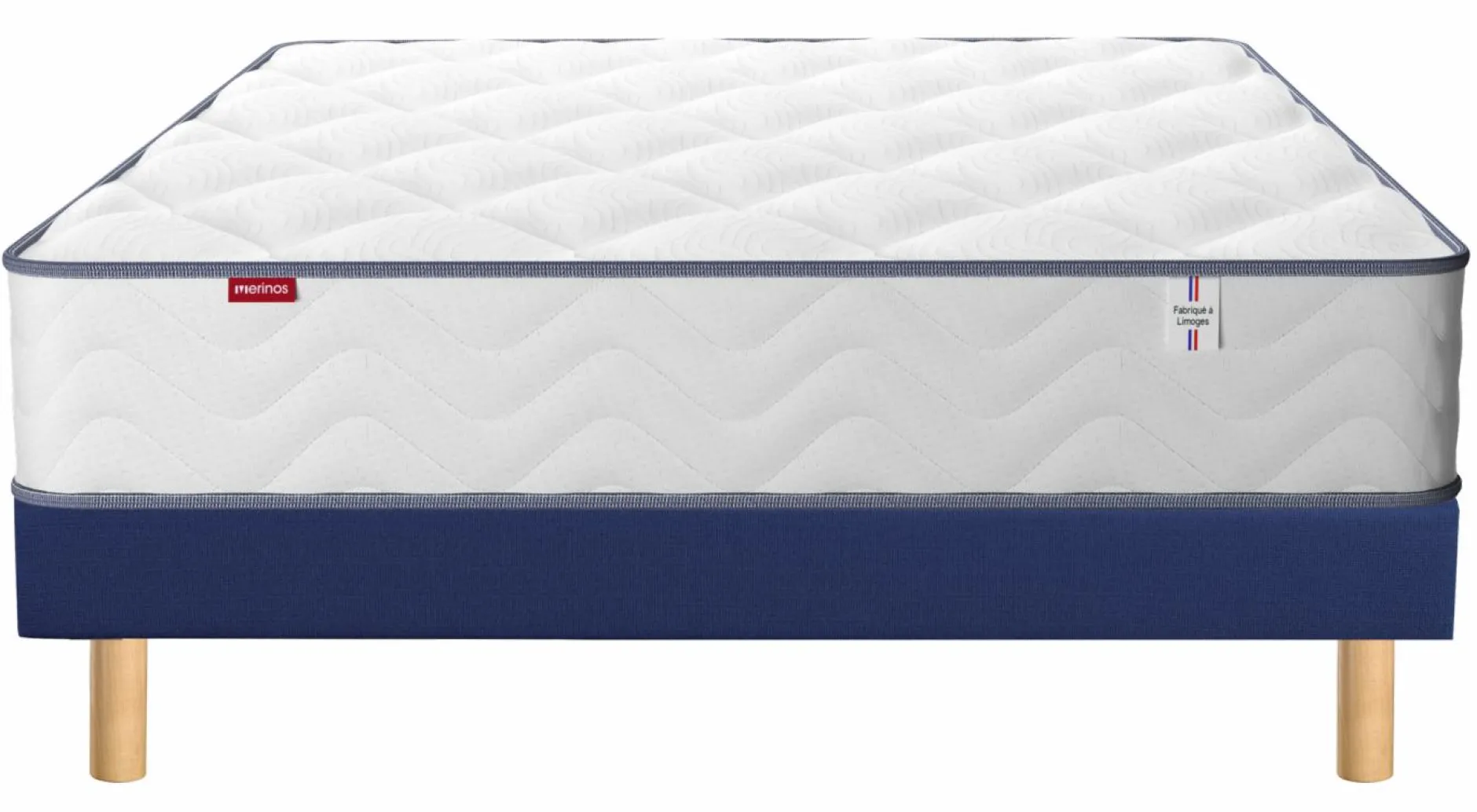 Ensembles 90 X 190 Cm|Ensembles 160 X 200 Cm>Camif MERINOS Ensemble sommier et matelas Sweety - - 140 x 190 cm Bleu Nuit