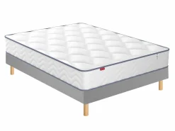 Ensembles 90 X 190 Cm|Ensembles 160 X 200 Cm>Camif MERINOS Ensemble sommier et matelas Sweety - - 140 x 190 cm Gris