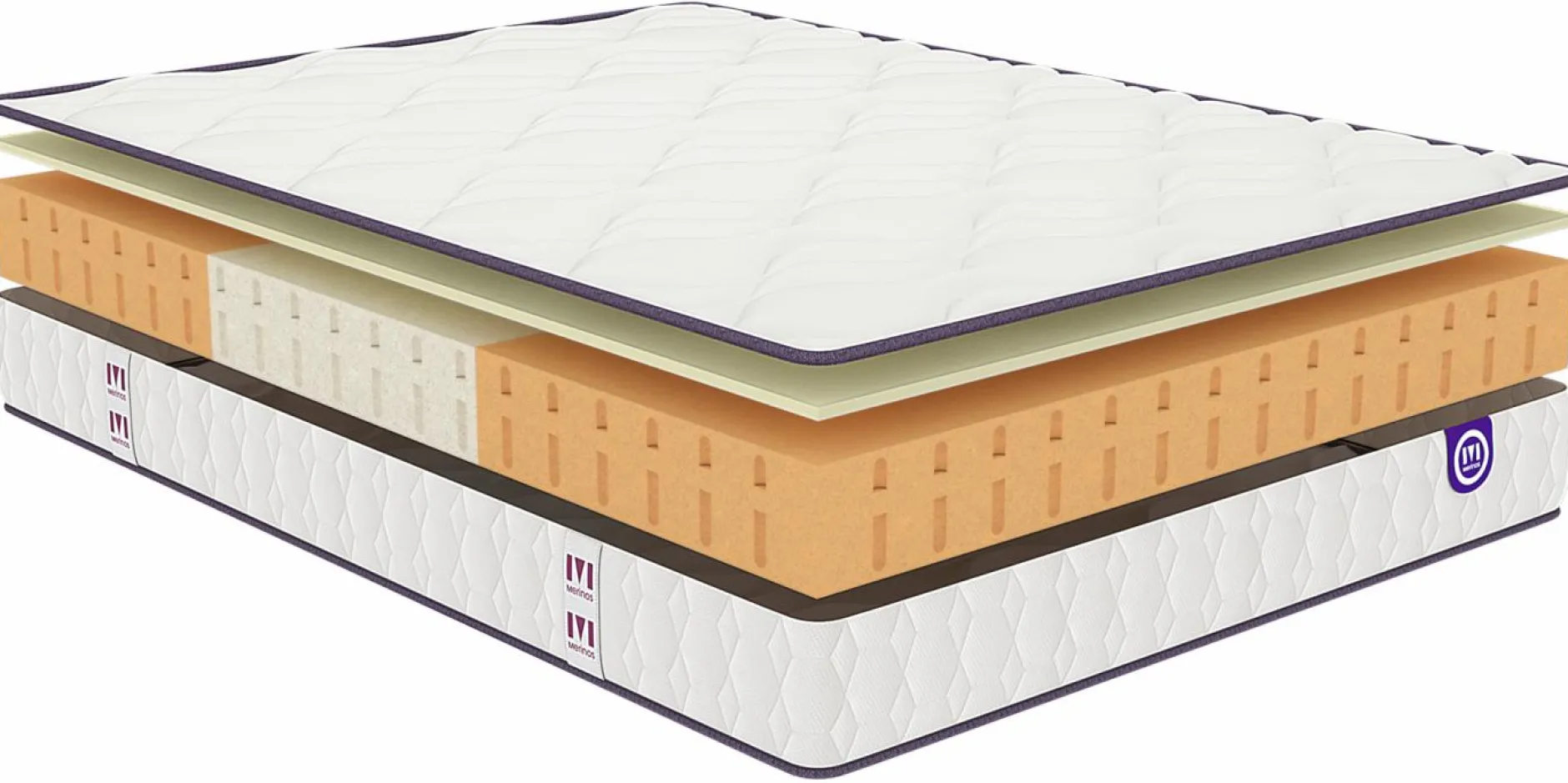 Matelas 90 X 190 Cm|Matelas 140 X 190 Cm>Camif MERINOS Matelas latex 19 cm Happy Lit - 180 x 200 cm