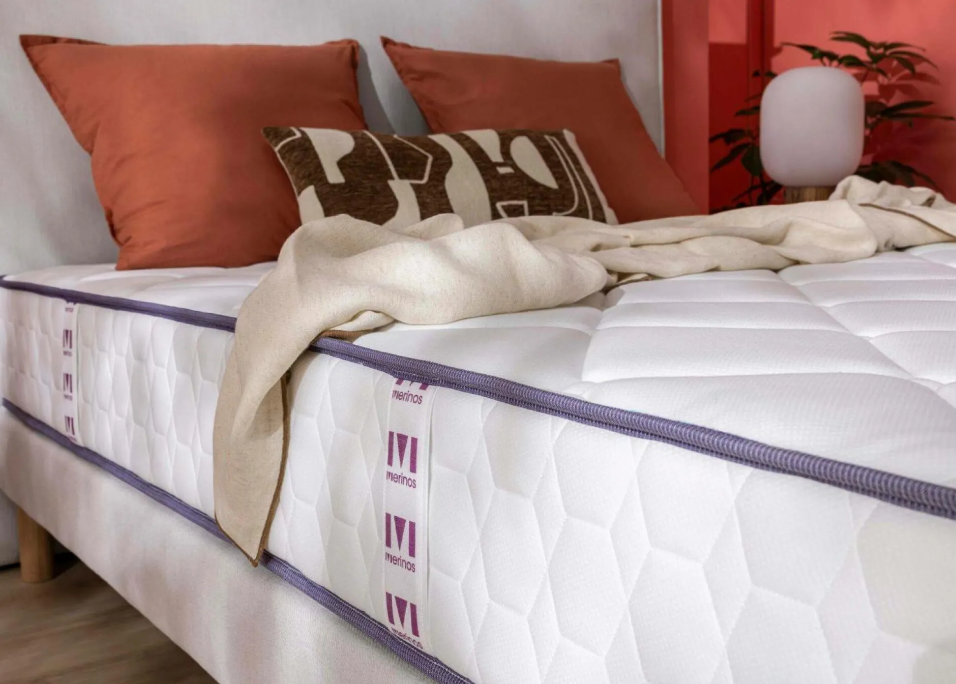 Matelas 140 X 190 Cm|Matelas 160 X 200 Cm>Camif MERINOS Matelas ressorts ensachés 24 cm Cheer Bed - 200 x 200 cm