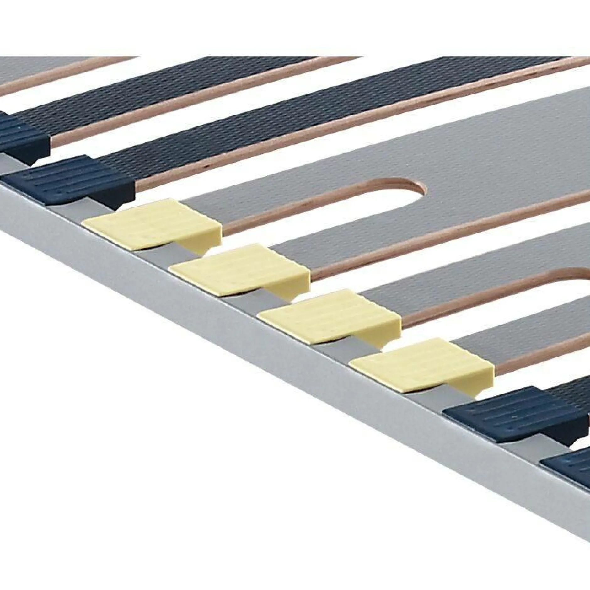 Sommiers 90 X 190 Cm|Sommiers 140 X 190 Cm>Camif MERINOS Sommier cadre métal à lattes 5 zones 4 cm - 140 x 200 cm