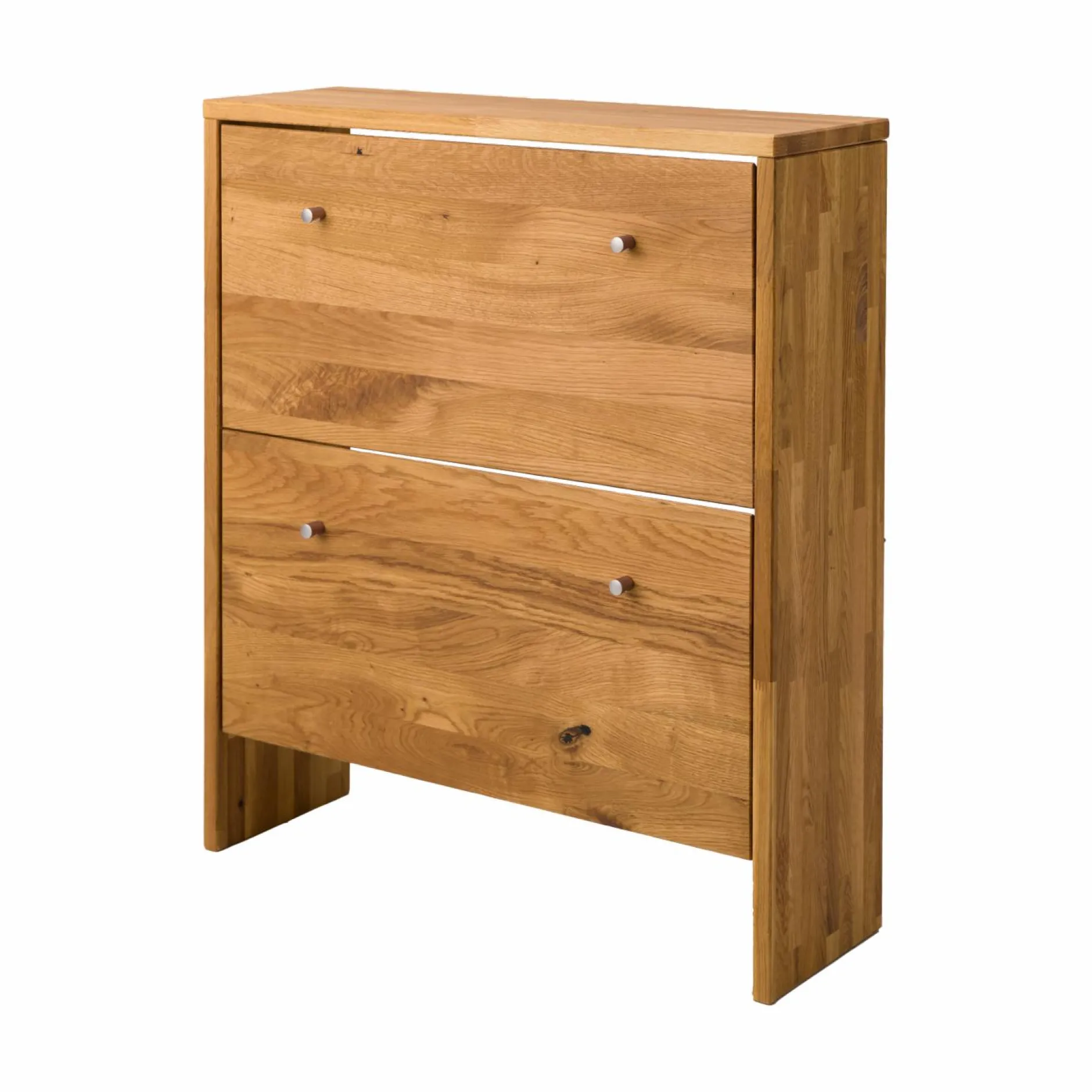 Meubles À Chaussures|Meubles D'Entrée>Camif Meuble à chaussures bois massif 2 tiroirs Cyriel - Chêne Massif