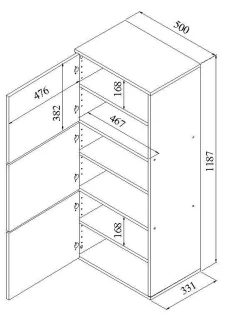 Meubles À Chaussures|Meubles D'Entrée></noscript>Camif Meuble à chaussures Morance - Blanc/Chêne Naturel