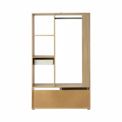 Meubles D'Entrée></noscript>Camif Meuble d'entrée blanc et décor bois Paul