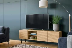 Meubles Tv>Camif Meuble TV 3 portes bois pieds métal Alex