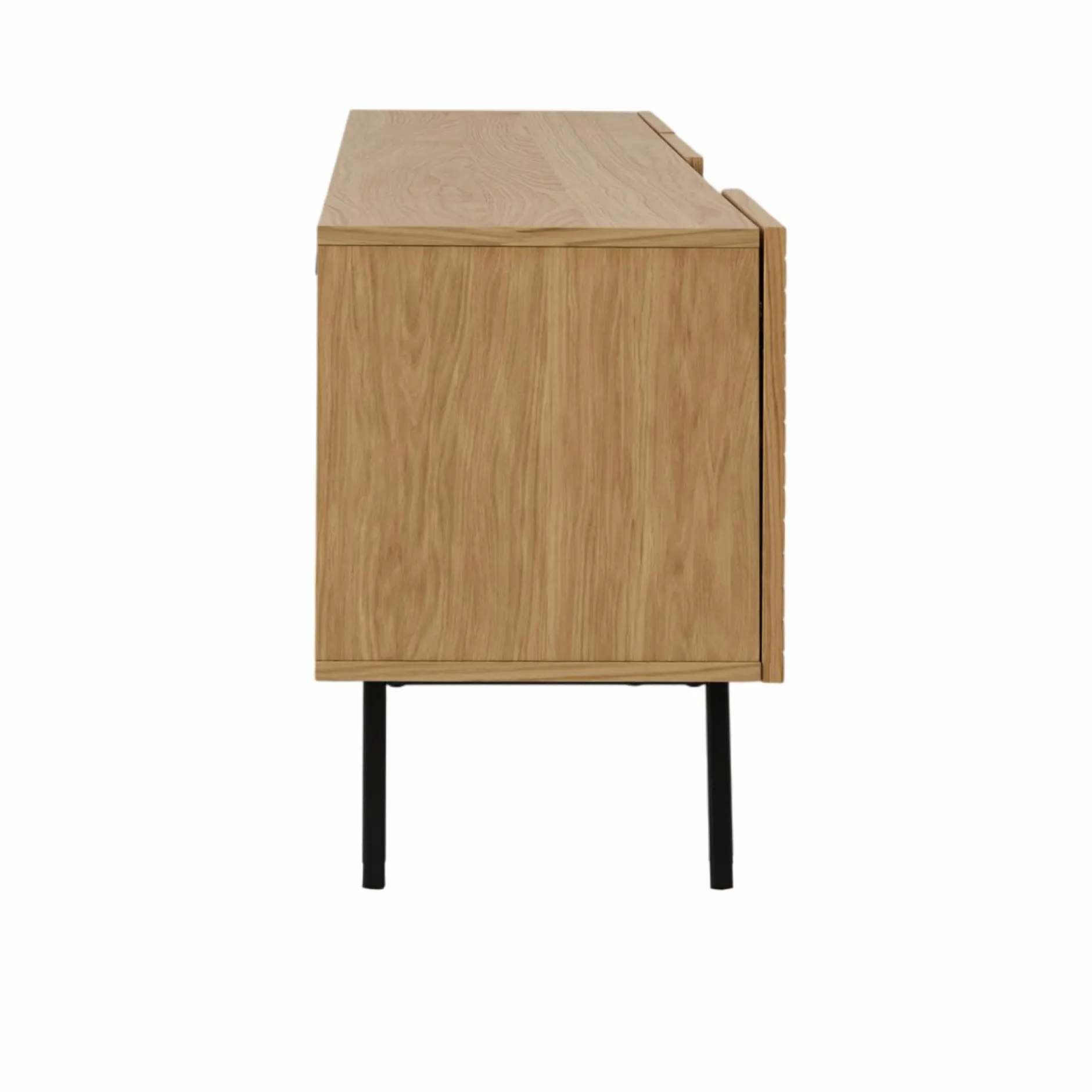 Meubles Tv>Camif Meuble TV 3 portes bois pieds métal Alex