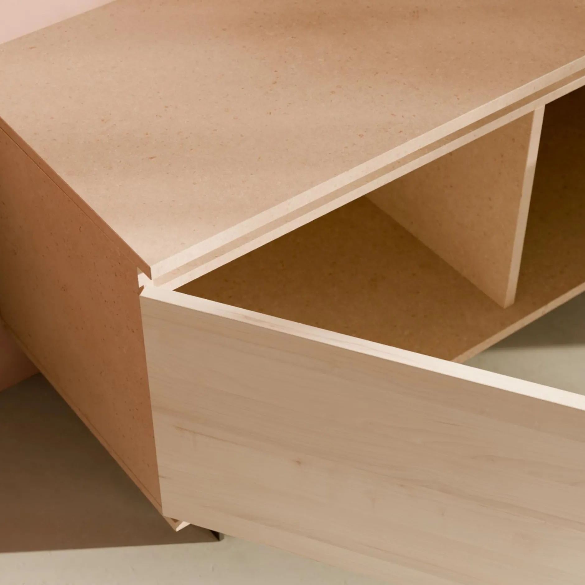 Meubles Tv>Camif Meuble TV 3 portes décor bois Gustavo - Gris minéral/Frêne