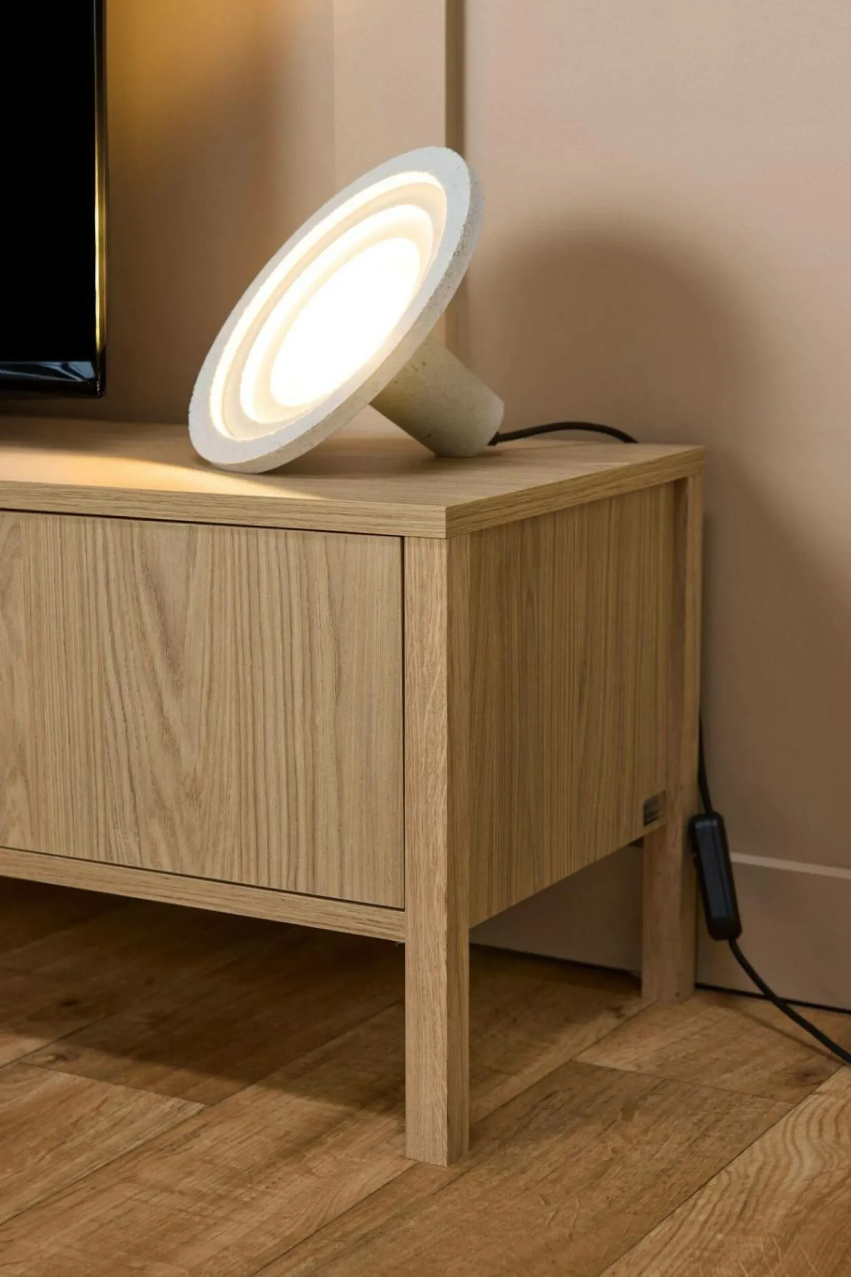 Meubles Tv>Camif Meuble TV 3 portes décor bois Simon