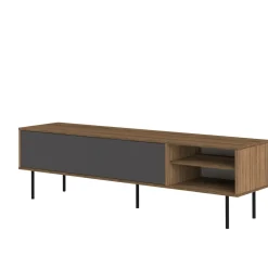 Meubles Tv>Camif Meuble TV Ampère - Noyer/Gris