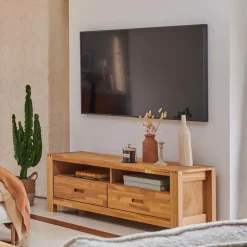 Meubles Tv>Camif Meuble TV chêne massif Luminescence