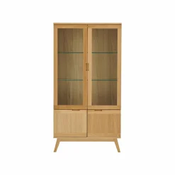 Meubles Vitrines>Camif Meuble vitrine 4 portes bois Adèle
