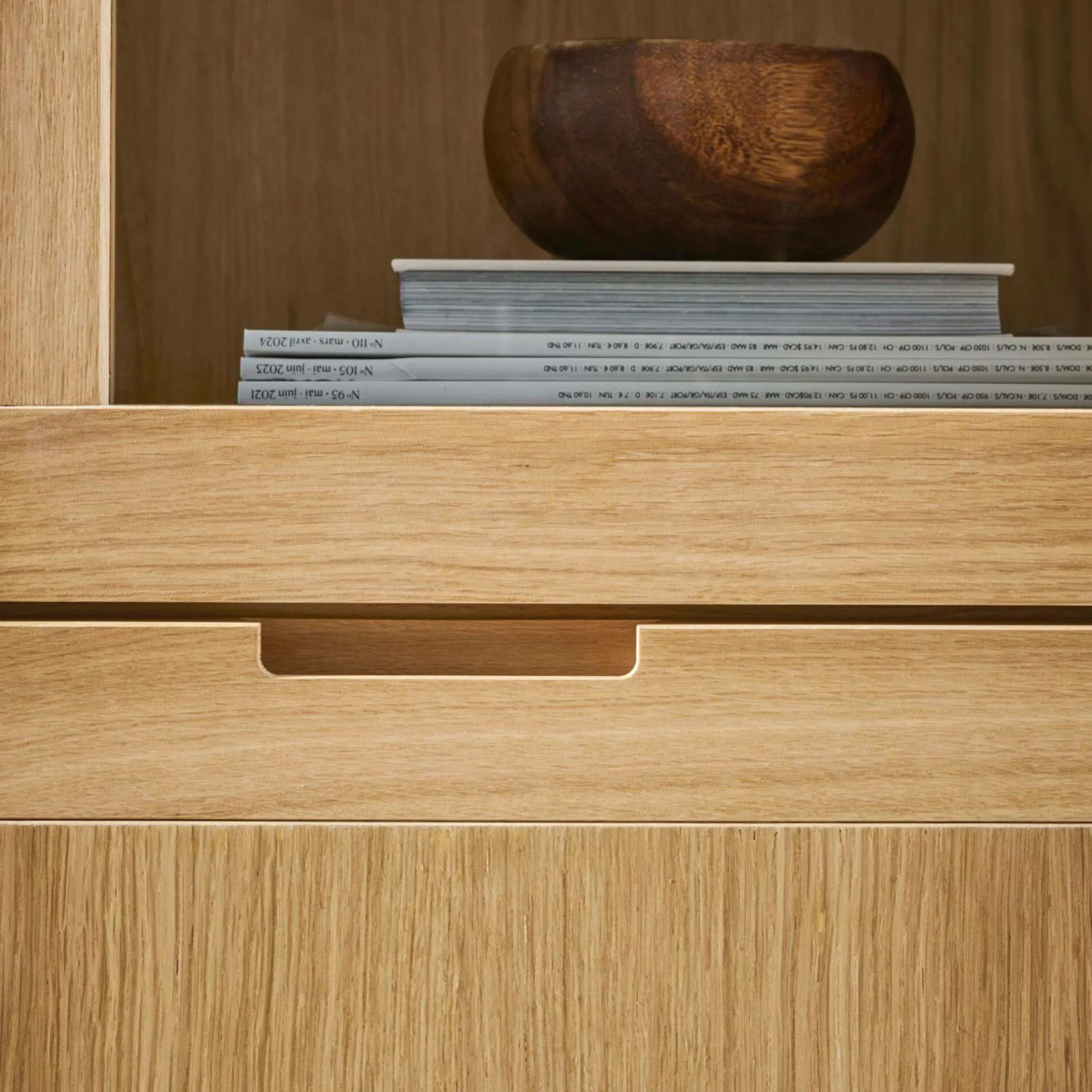 Meubles Vitrines>Camif Meuble vitrine 4 portes bois Adèle