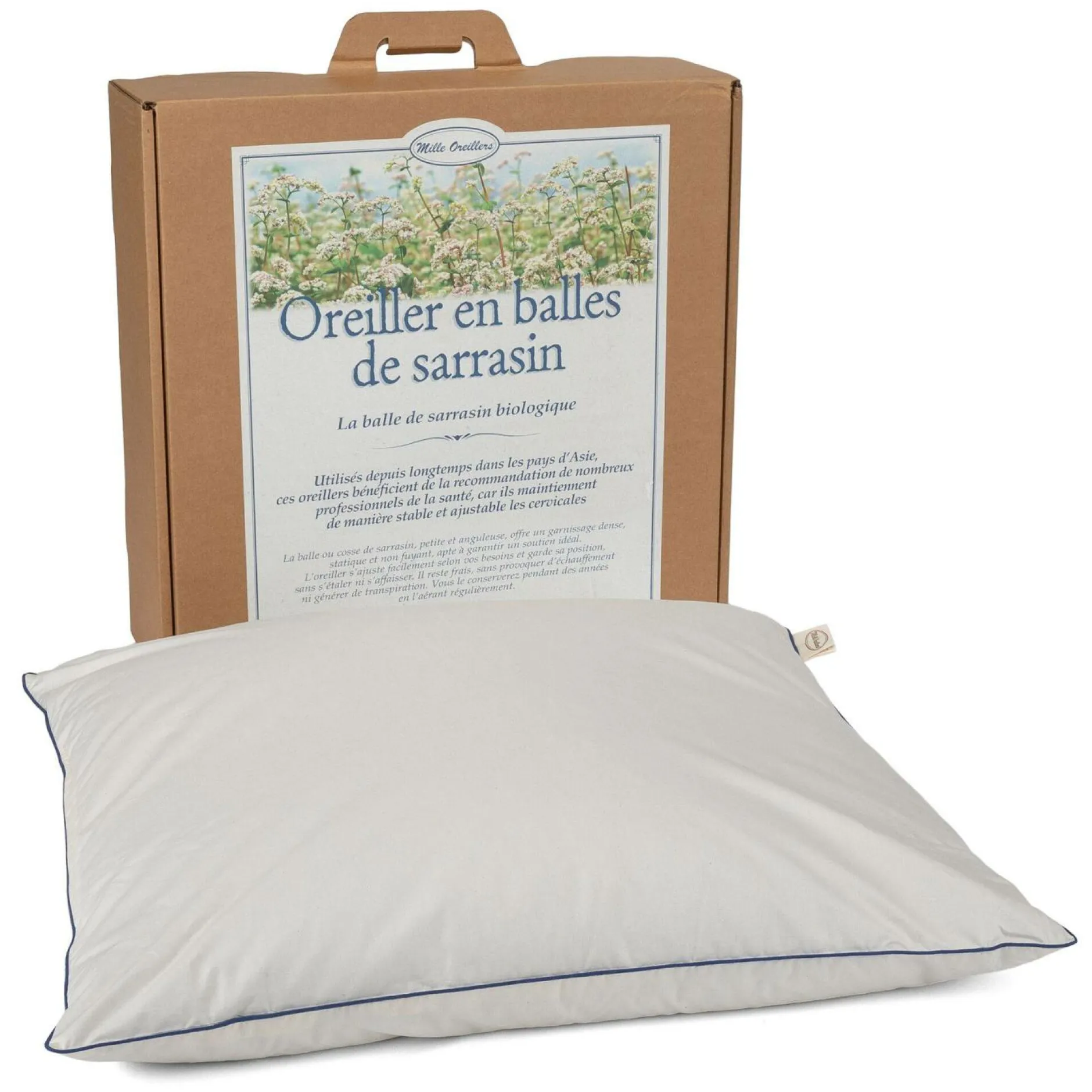 Oreillers|Oreillers>Camif MILLE OREILLERS Oreiller ferme en sarrasin biologique - 60 x 60 cm