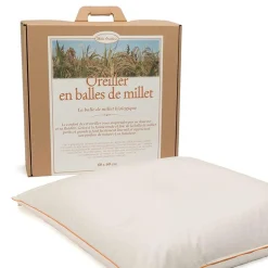 Oreillers|Oreillers>Camif MILLE OREILLERS Oreiller ferme en millet biologique - 60 x 60 cm
