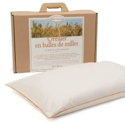 Oreillers|Oreillers>Camif MILLE OREILLERS Oreiller ferme en millet biologique - 50 x 70 cm