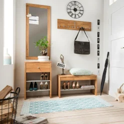 Miroirs></noscript>Camif Miroir en chêne massif Cyriel