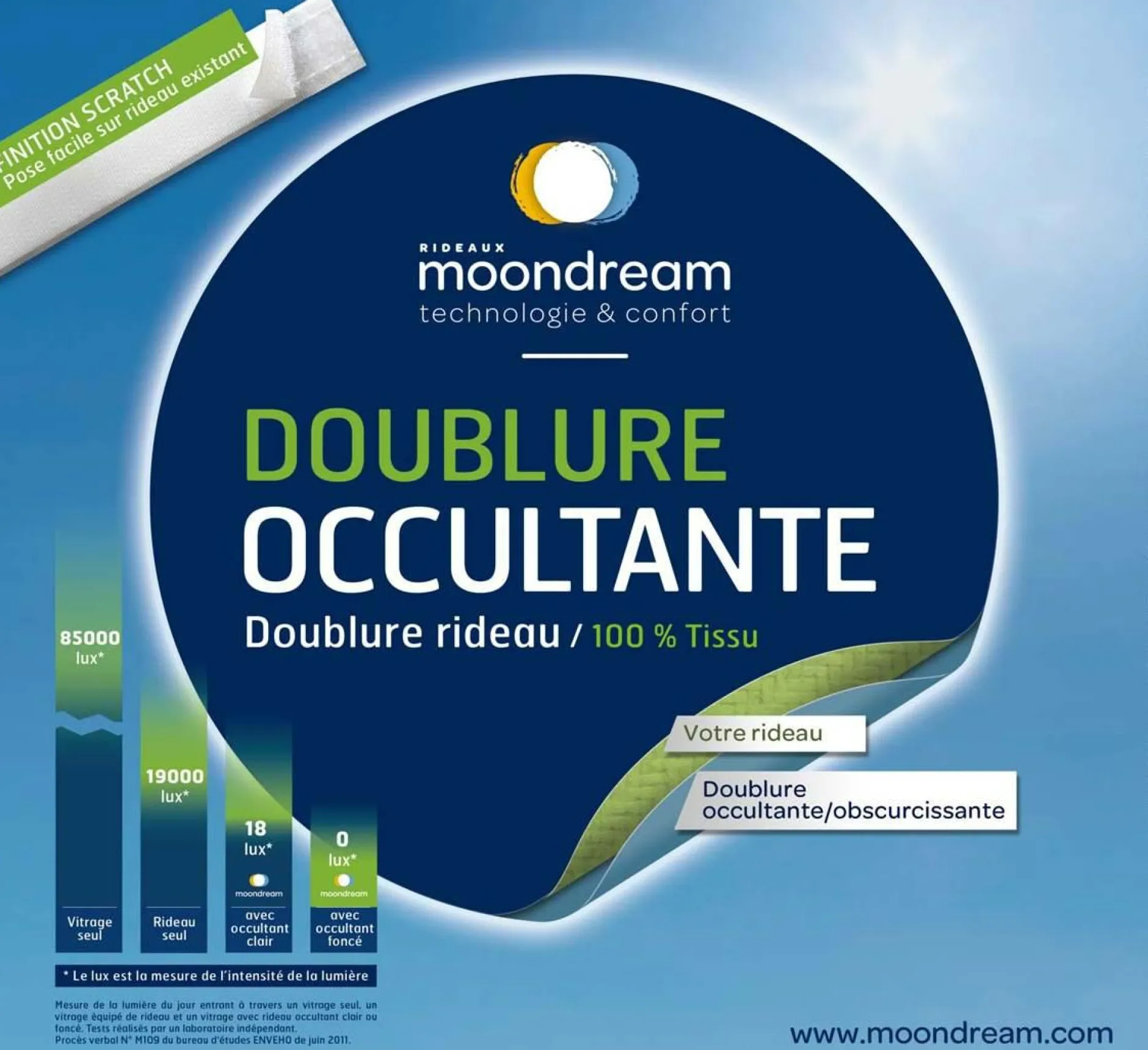 Rideaux Et Voilage|Rideaux Et Voilage>Camif MOONDREAM Doublure occultante universelle pour rideau
