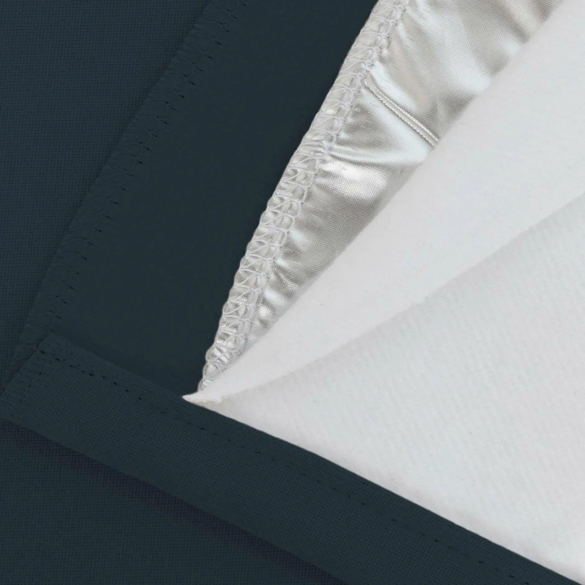 Rideaux Et Voilage|Rideaux Et Voilage>Camif MOONDREAM Rideau 3 en 1 phonique thermique occultant Marius - Bleu Ardoise