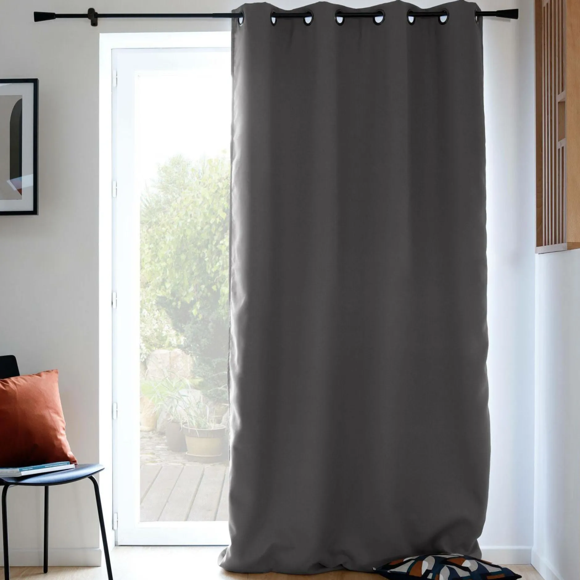 Rideaux Et Voilage|Rideaux Et Voilage>Camif MOONDREAM Rideau 3 en 1 phonique thermique occultant Marius - Métal