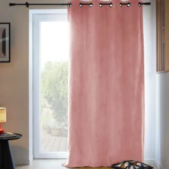 Rideaux Et Voilage|Rideaux Et Voilage>Camif MOONDREAM Rideau velours 3 en 1 phonique thermique occultant Marilou - Vieux rose