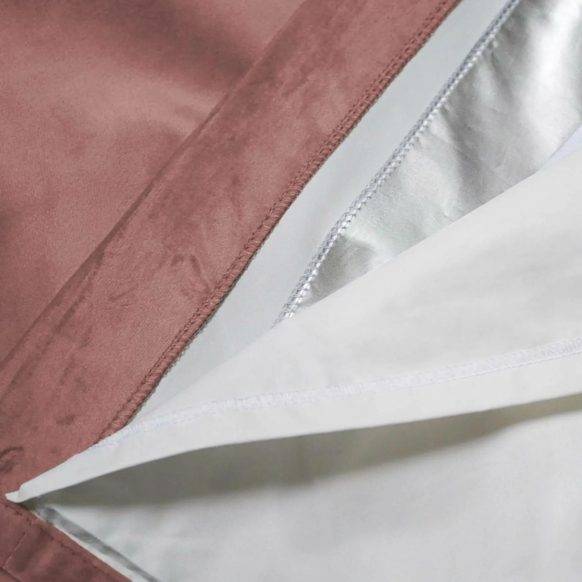 Rideaux Et Voilage|Rideaux Et Voilage>Camif MOONDREAM Rideau velours 3 en 1 phonique thermique occultant Marilou - Vieux rose