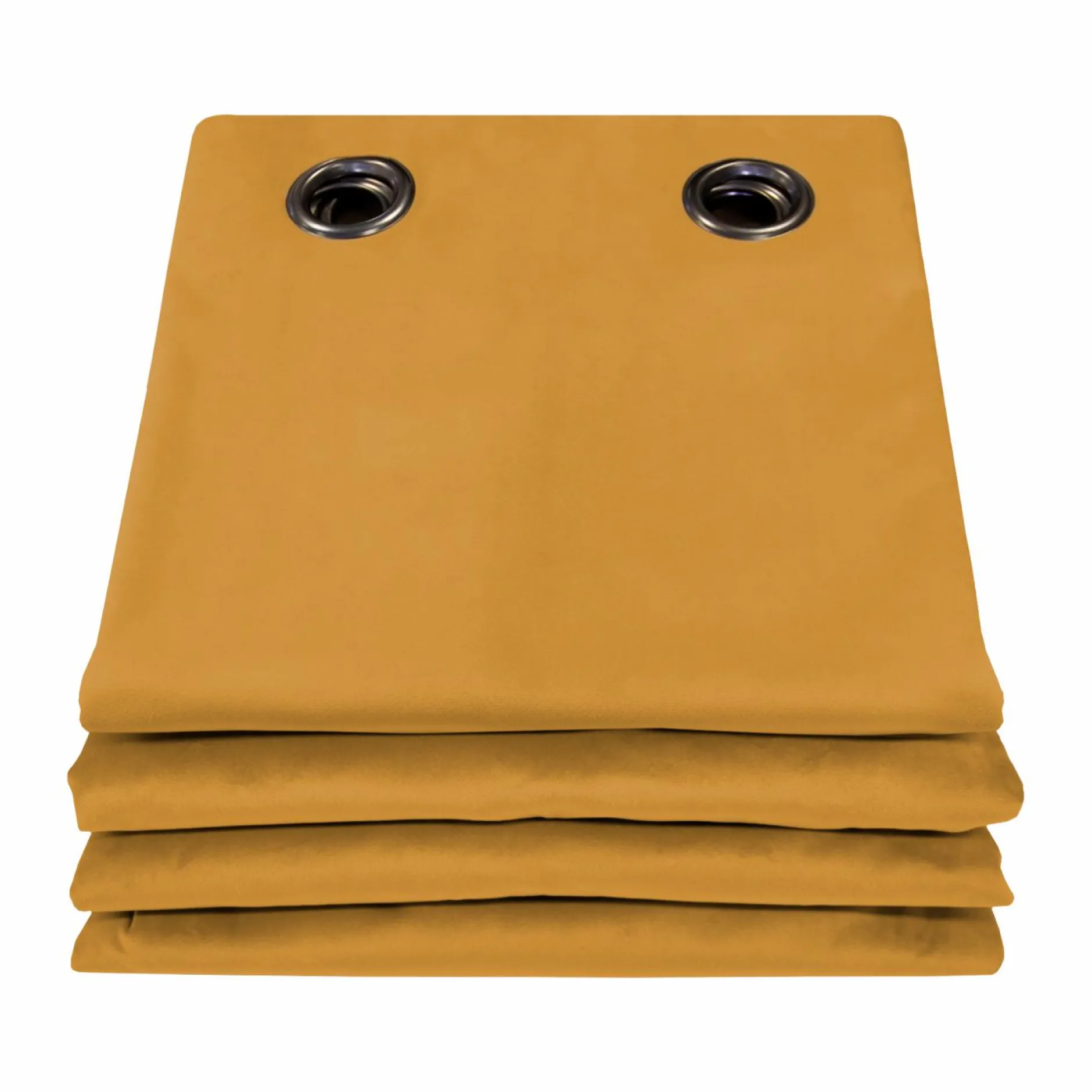 Rideaux Et Voilage|Rideaux Et Voilage>Camif MOONDREAM Rideau velours 3 en 1 phonique thermique occultant Marilou - Ocre