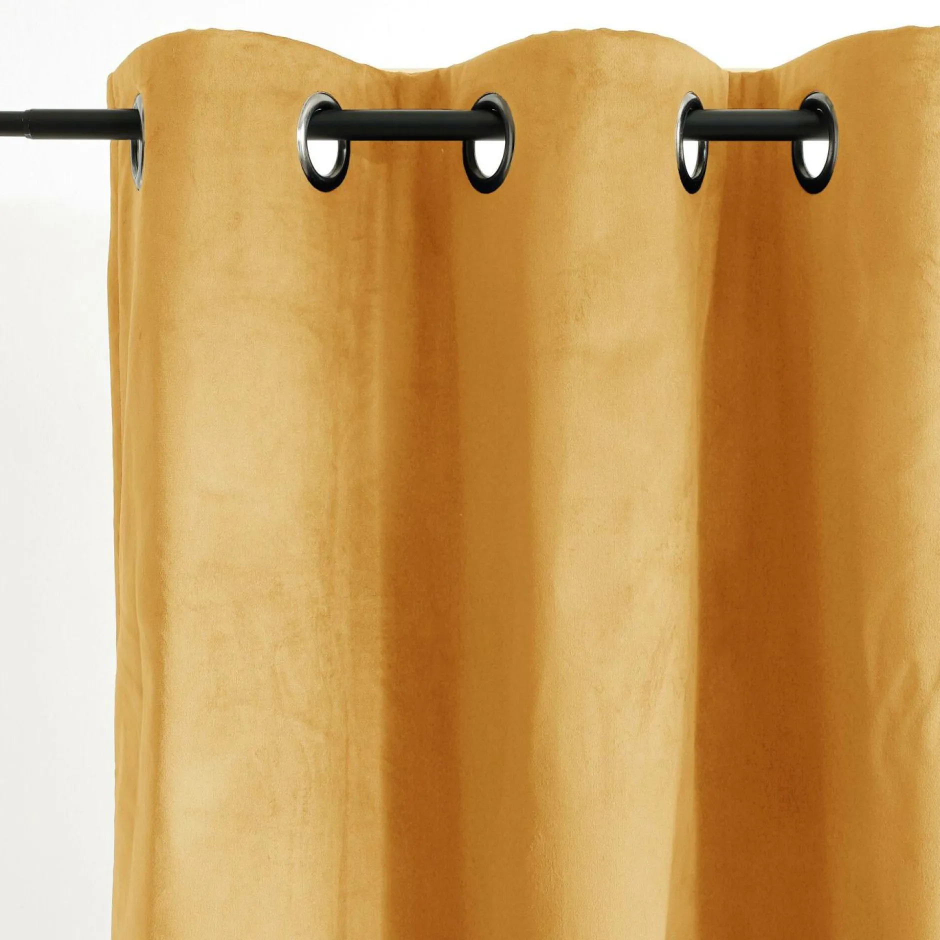 Rideaux Et Voilage|Rideaux Et Voilage>Camif MOONDREAM Rideau velours 3 en 1 phonique thermique occultant Marilou - Ocre