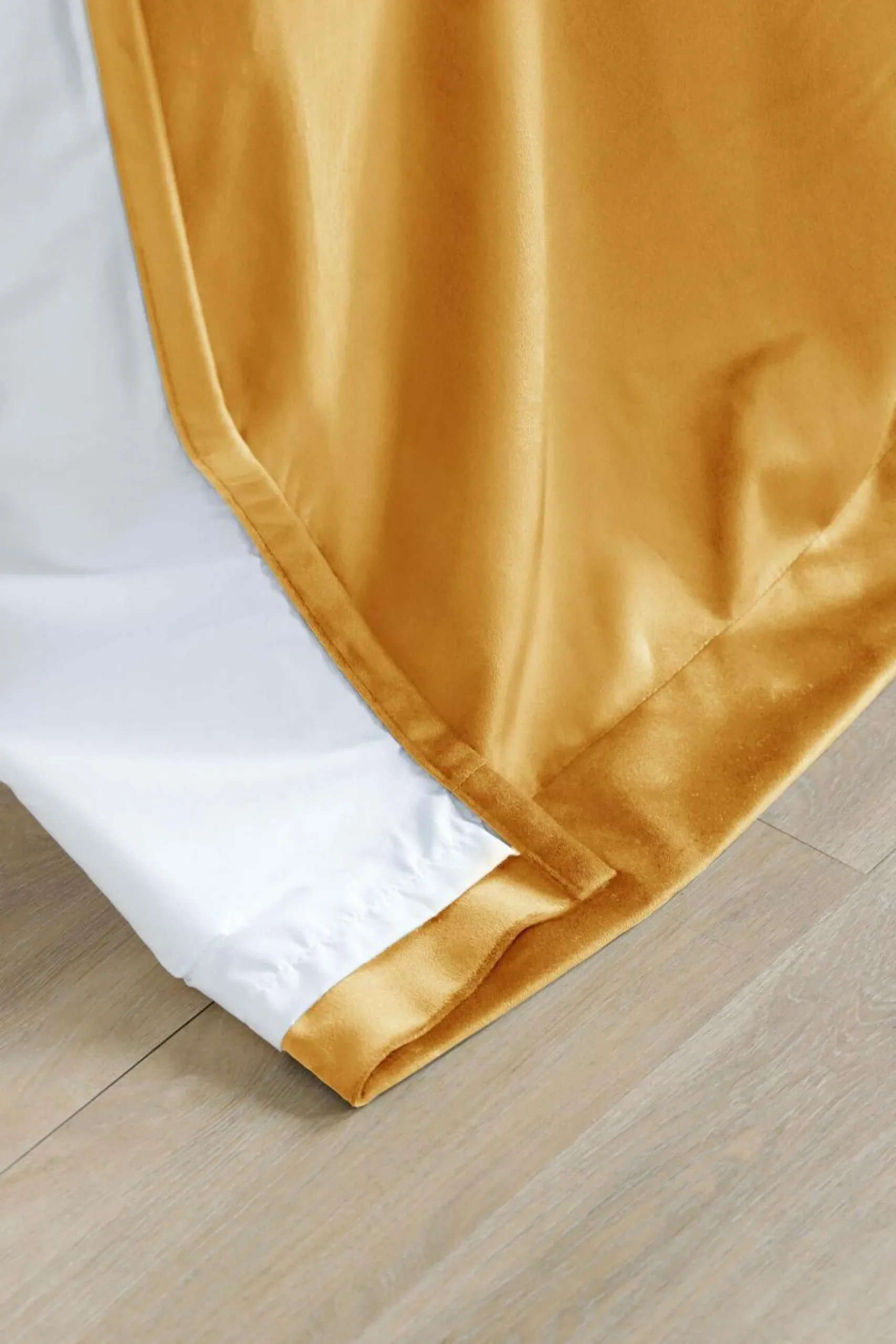 Rideaux Et Voilage|Rideaux Et Voilage>Camif MOONDREAM Rideau velours 3 en 1 phonique thermique occultant Marilou - Ocre