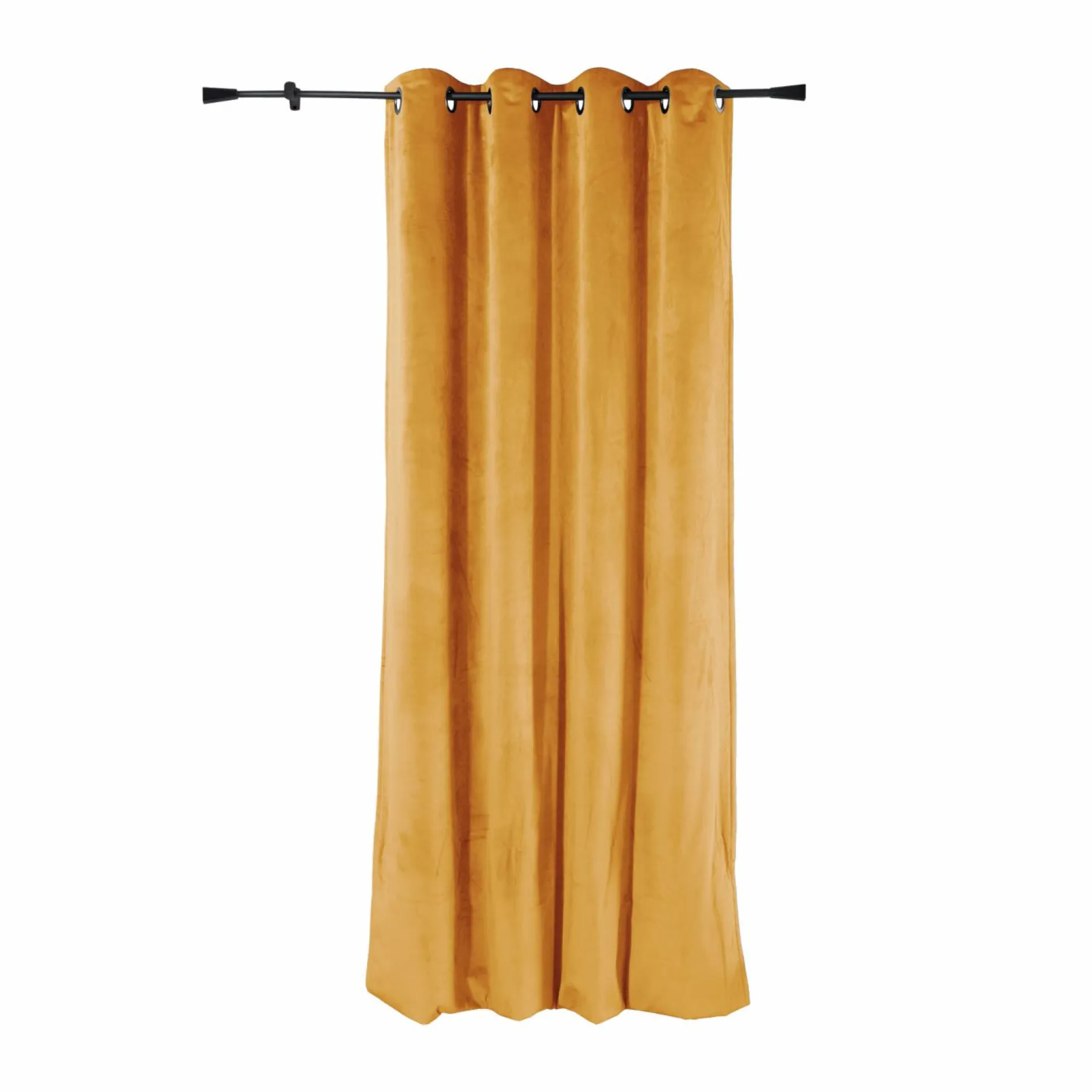 Rideaux Et Voilage|Rideaux Et Voilage>Camif MOONDREAM Rideau velours 3 en 1 phonique thermique occultant Marilou - Ocre