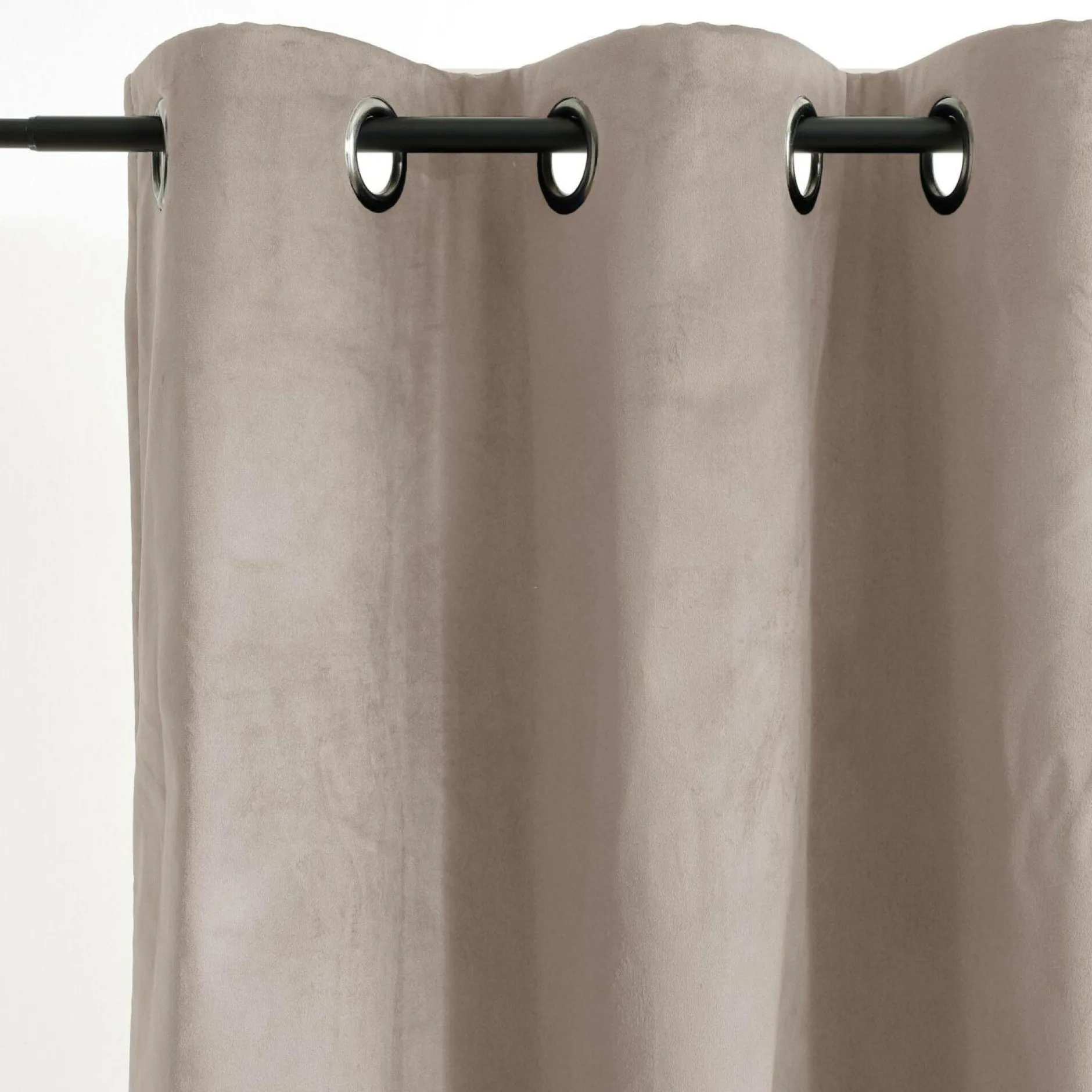 Rideaux Et Voilage|Rideaux Et Voilage>Camif MOONDREAM Rideau velours 3 en 1 phonique thermique occultant Marilou - Taupe