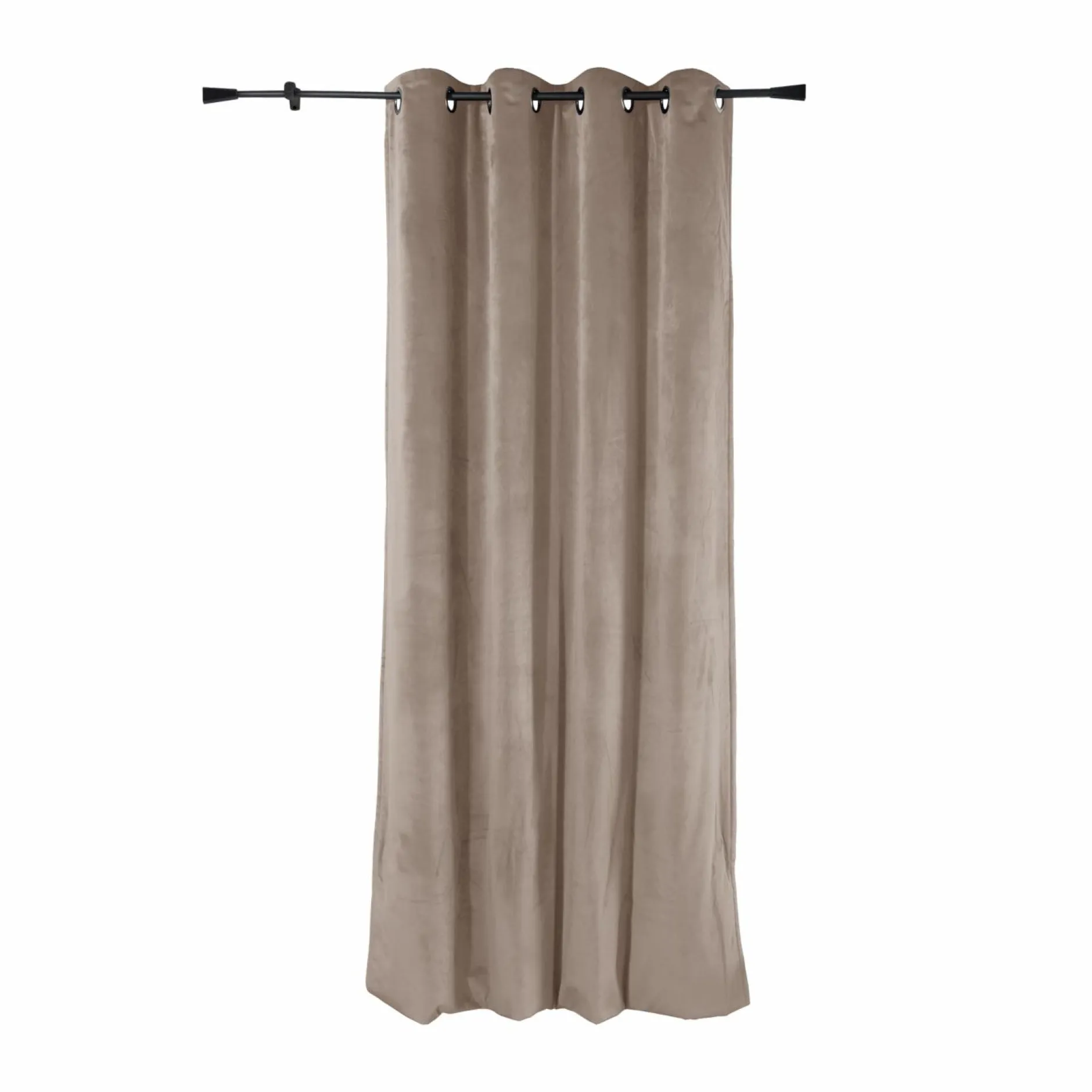 Rideaux Et Voilage|Rideaux Et Voilage>Camif MOONDREAM Rideau velours 3 en 1 phonique thermique occultant Marilou - Taupe