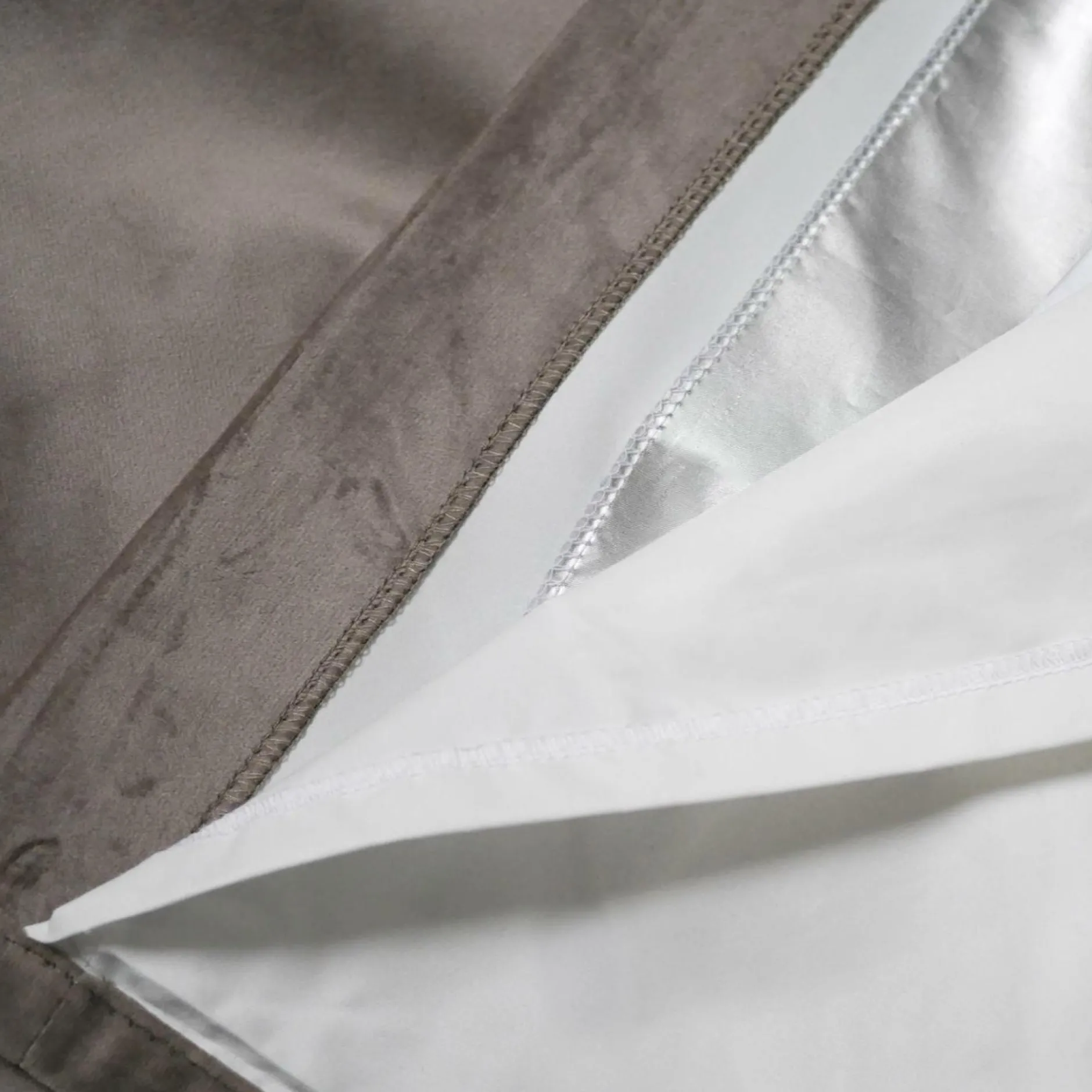 Rideaux Et Voilage|Rideaux Et Voilage>Camif MOONDREAM Rideau velours 3 en 1 phonique thermique occultant Marilou - Taupe