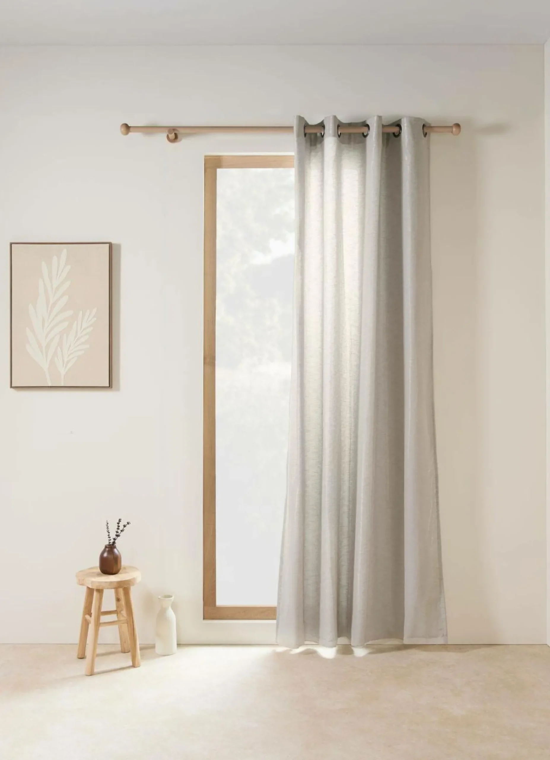 Rideaux Et Voilage|Rideaux Et Voilage>Camif MOONDREAM Voilage thermique Lilou - Galet