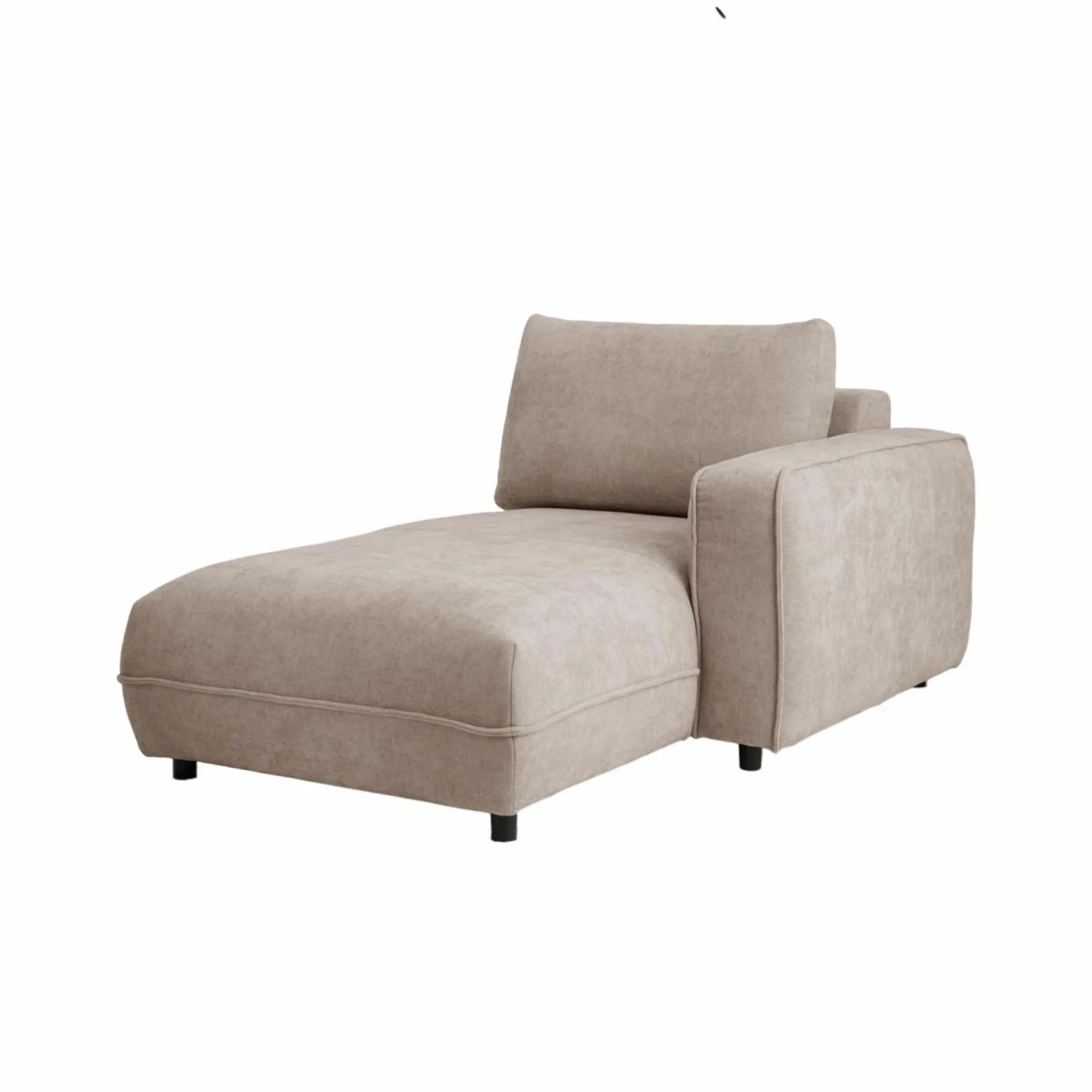 Canapés Modulables>Camif Méridienne pour canapé modulable tissu Solenn - - Méridienne droite Grège