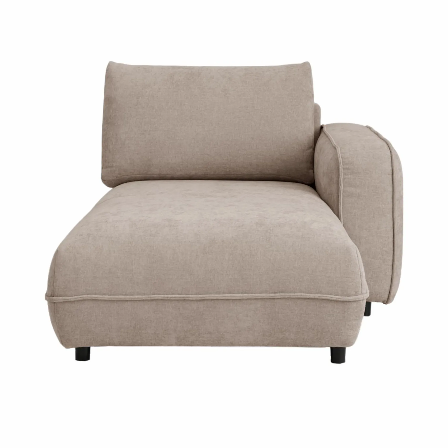 Canapés Modulables>Camif Méridienne pour canapé modulable tissu Solenn - - Méridienne droite Grège